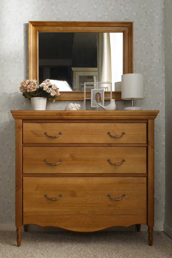 Комод с 3 ящиками белый Айно №7