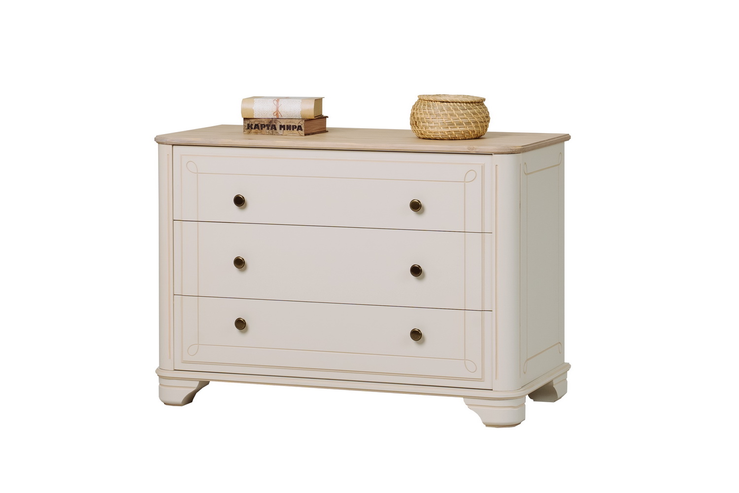 Тумба с 3 ящиками массив сосны Бетти №10