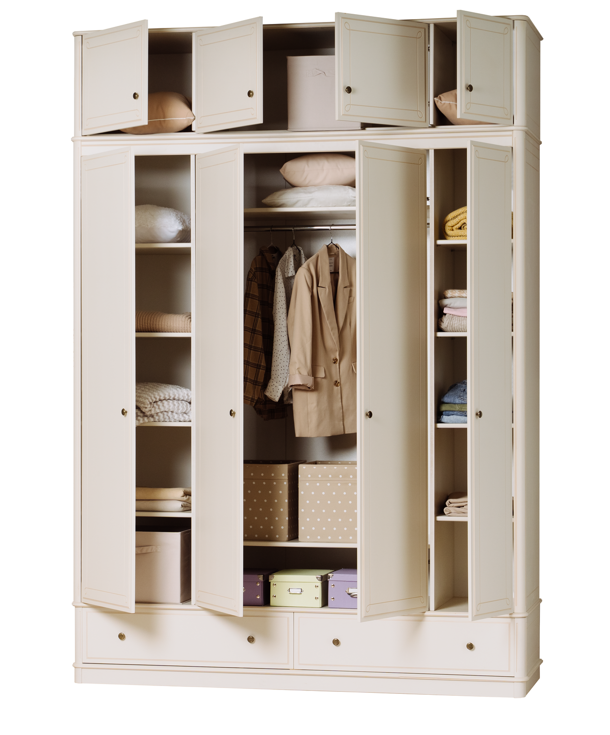 Шкаф 4 ящика Бетти 4-ств №3 с антресолью