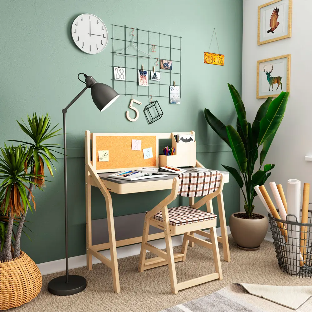 Стол массив  Rabbit   Wood UNO серый  