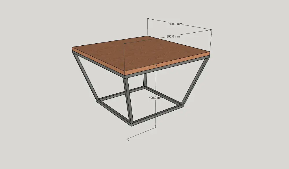 Журнальный столик массив сосны 05-01