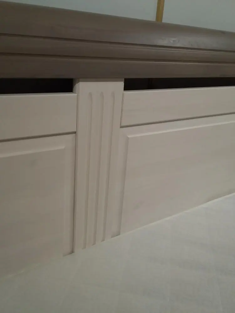 Кровать из массива сосны Бейли 1600х2000 без изножья белый воск