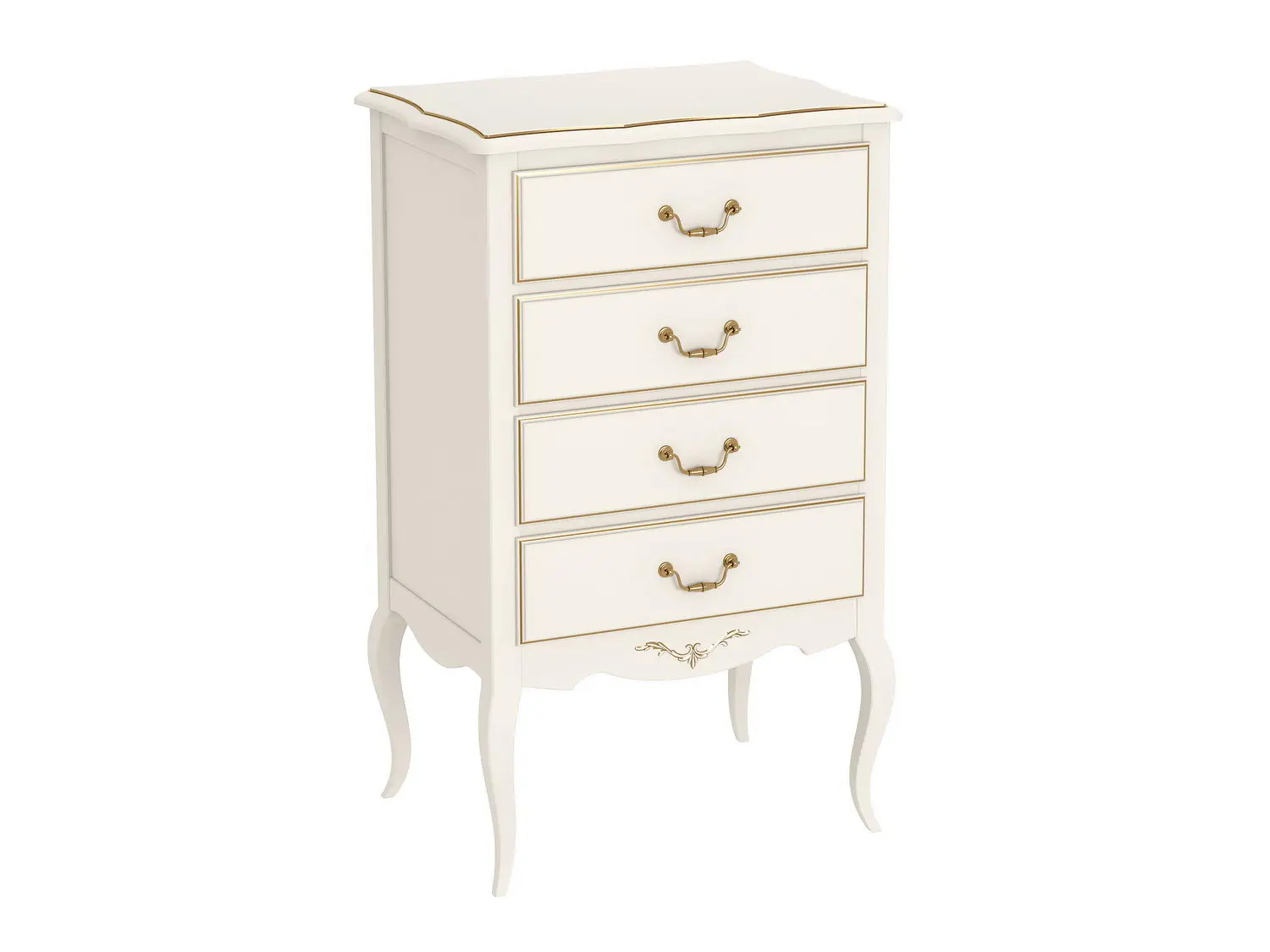 Комод 4 ящика белый Авиньон