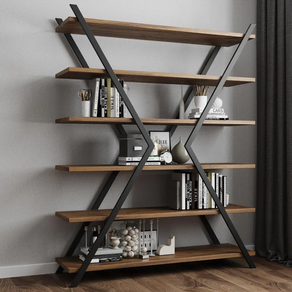 Стеллаж 6 полок лофт 04-17