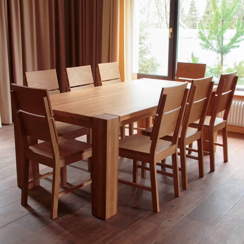 Стол обеденный из массива дуба Аляска 1600 (нога 120) "SR"