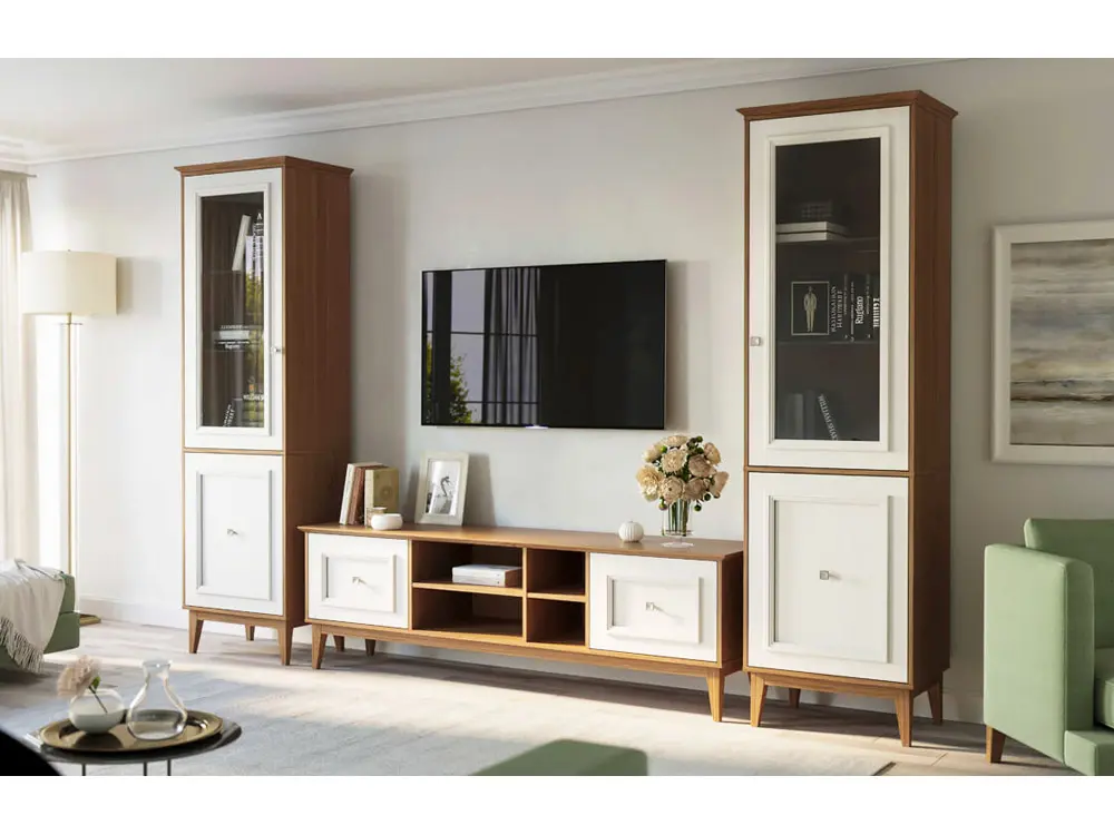 Шкаф с витриной Торонто ГМ 1491