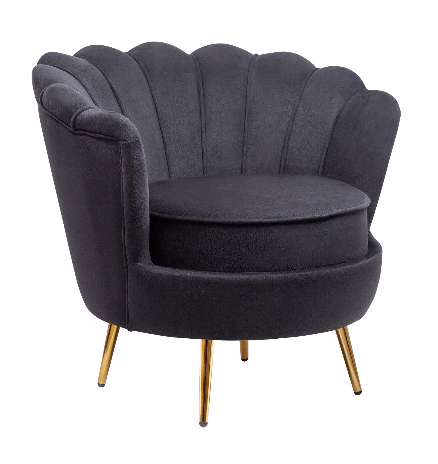 Низкое кресло ракушка Pearl Black