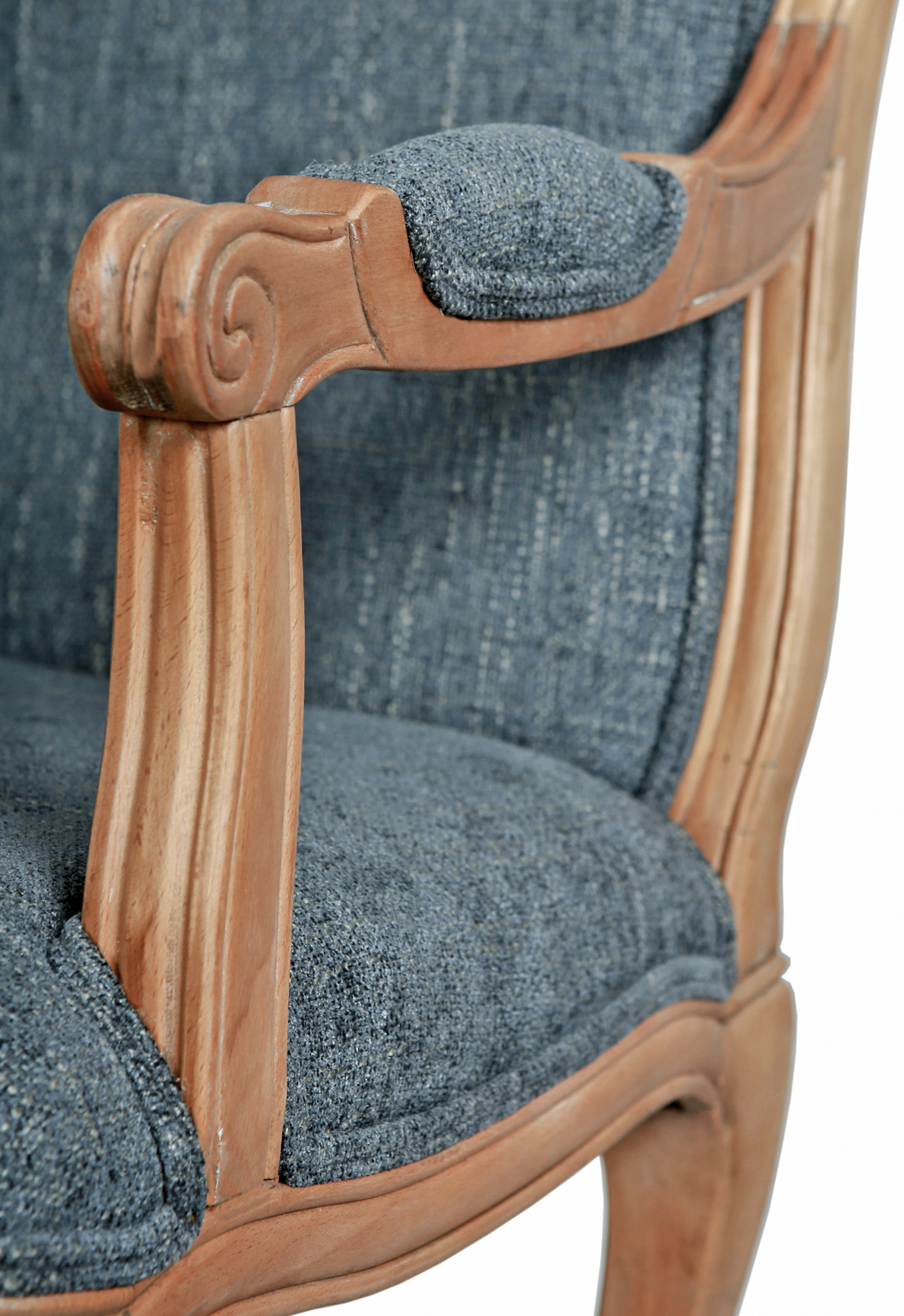 Мягкий стул с подлокотниками Wallis Blue