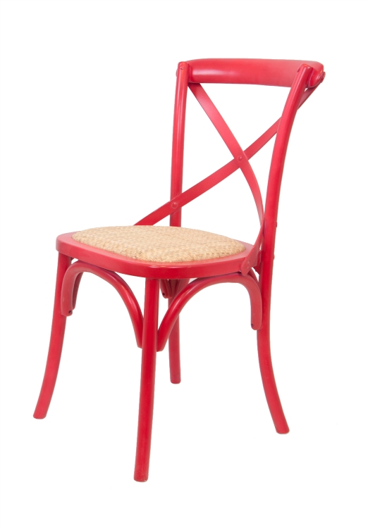 Стул ретро Cross Back Red