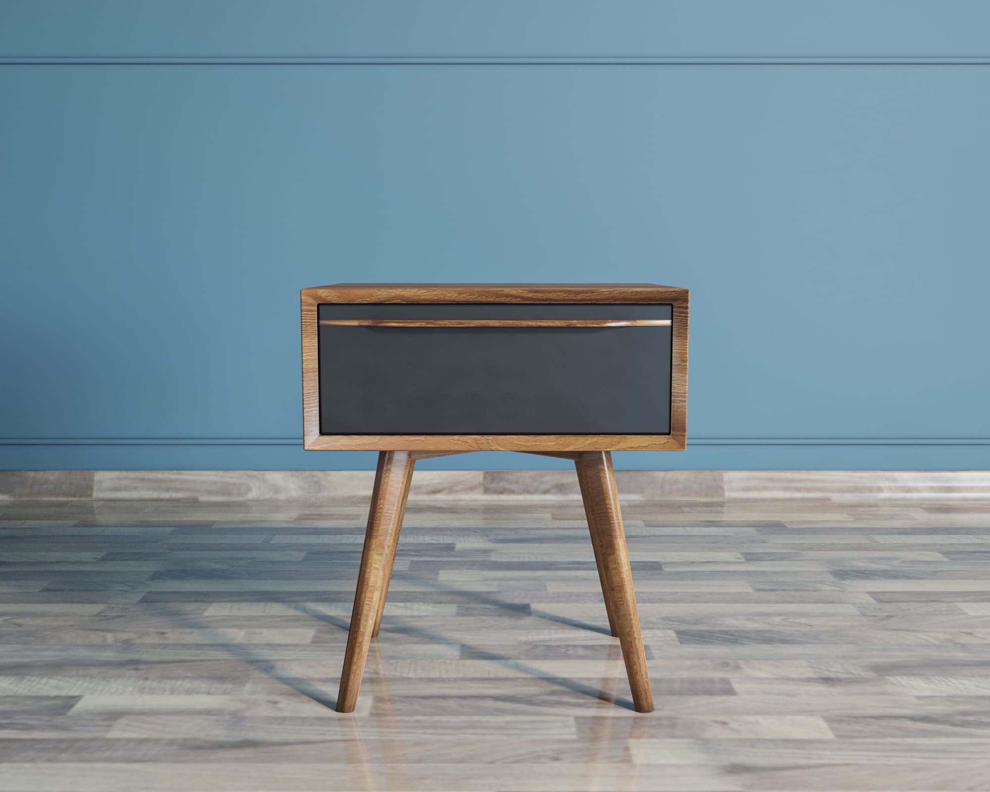 Тумба "Bruni Black" с ящиком массив