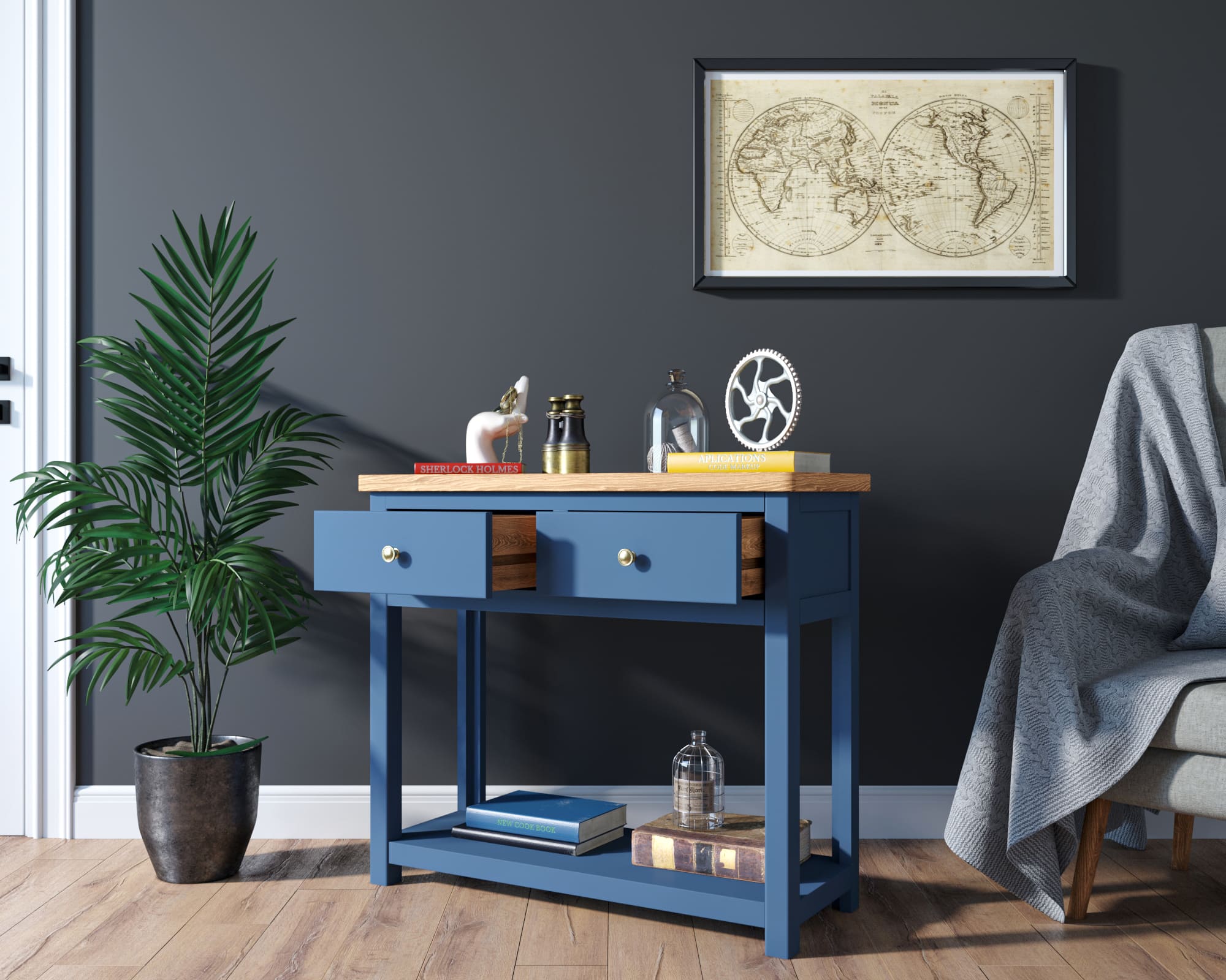 Консоль с ящиками из дерева "Jules Verne"