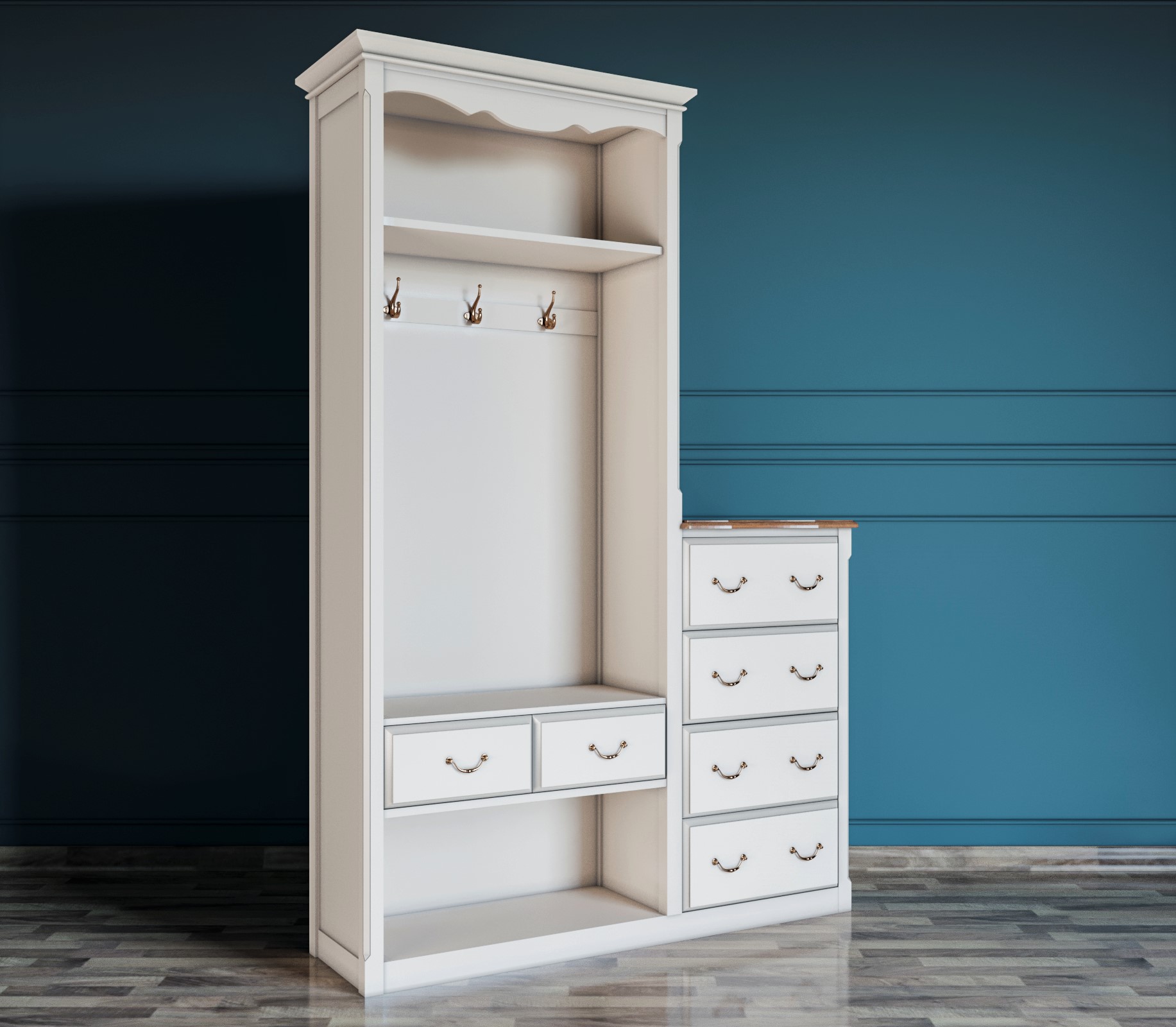 Шкаф-прихожая Leontina с комодом