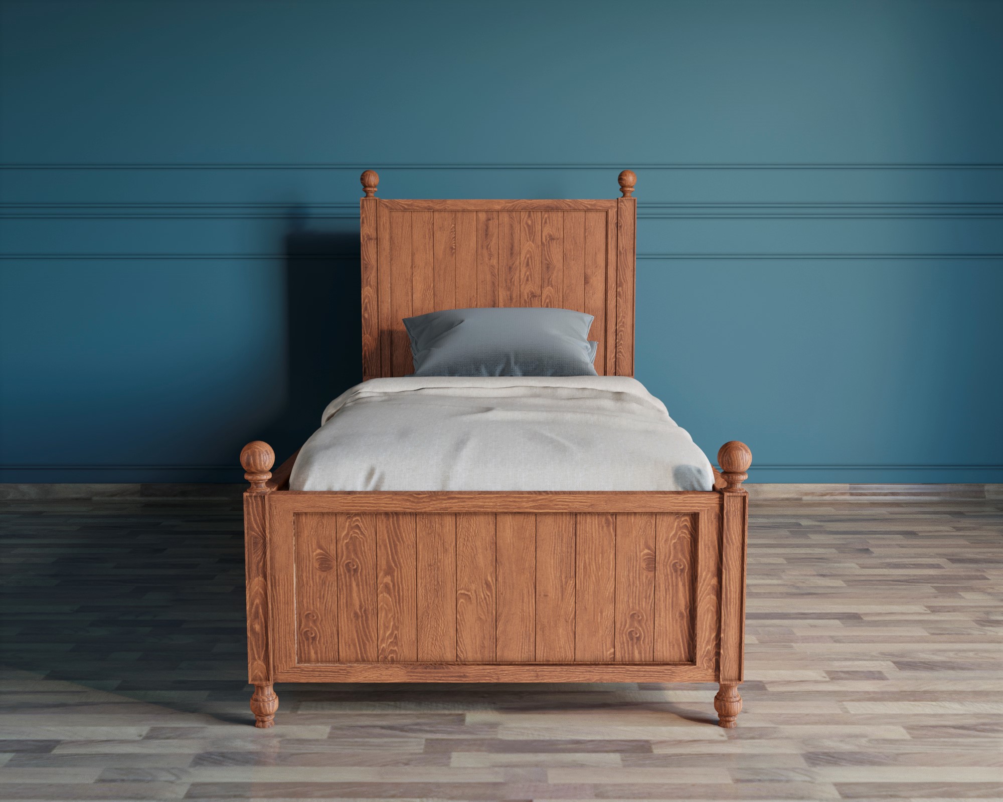 Кровать массив сосны односпальная "Palermo natural" 900х1900