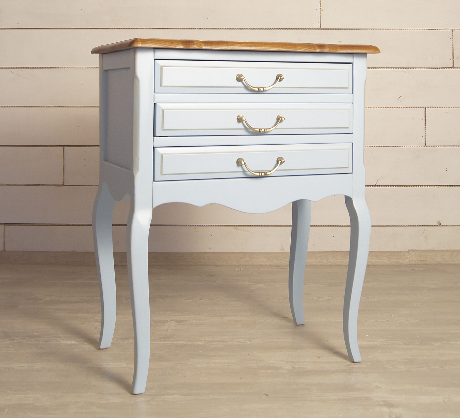 Тумба с 3 ящиками из дерева "Leontina Blue"