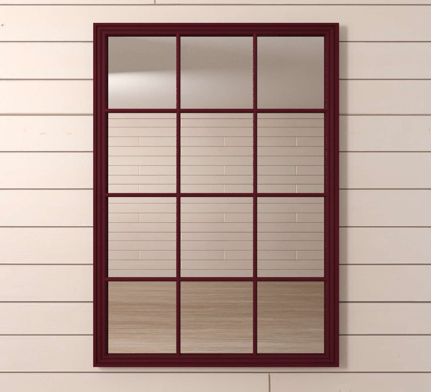 Зеркало квадратное из дерева "Florence" бордо