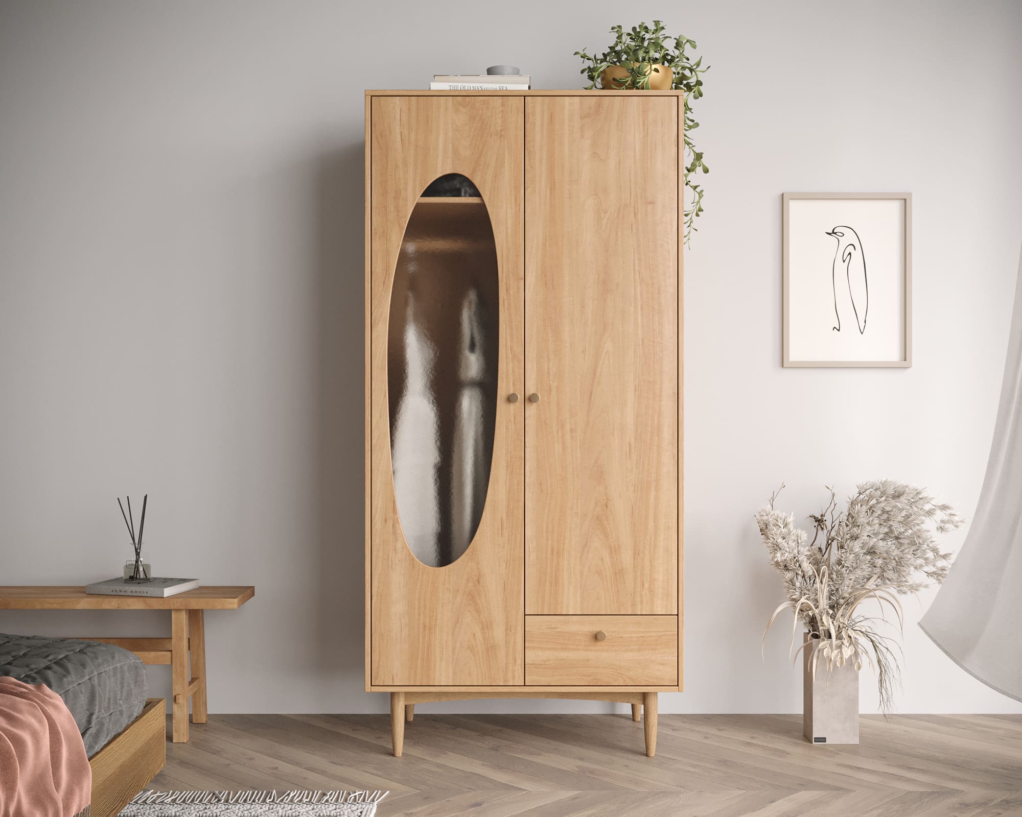 Шкаф трехстворчатый Bubble арт BBL114