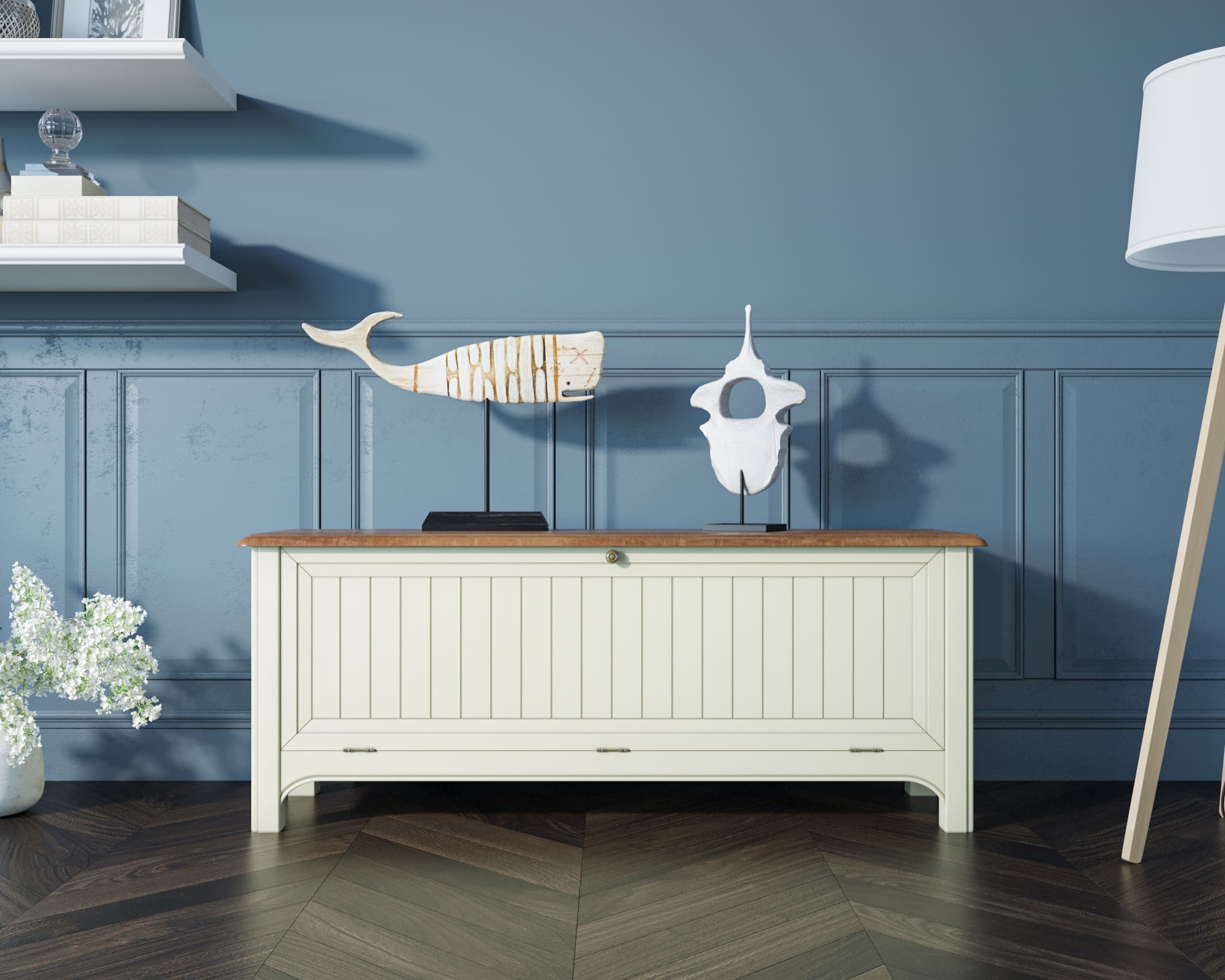 Лавка "Olivia"  из массива березы в бежевом цвете