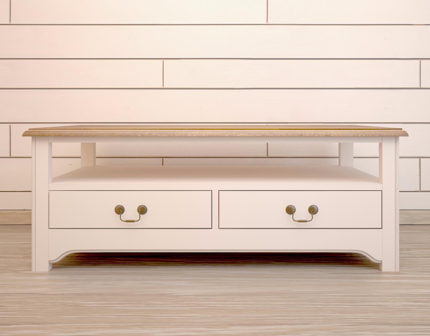 Бежевый журнальный стол "Olivia" 4 ящика