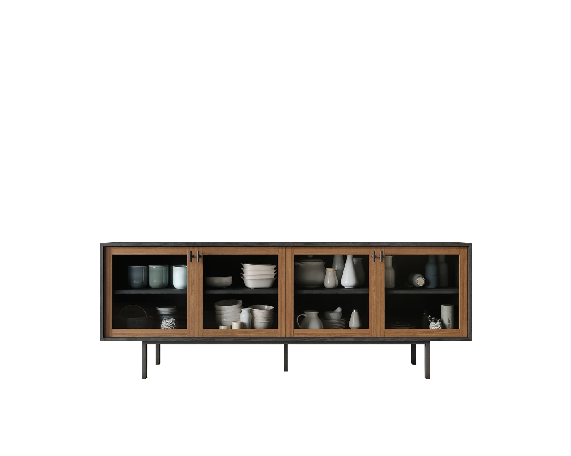 Комод с четырьмя стеклянными дверками "Emerson"