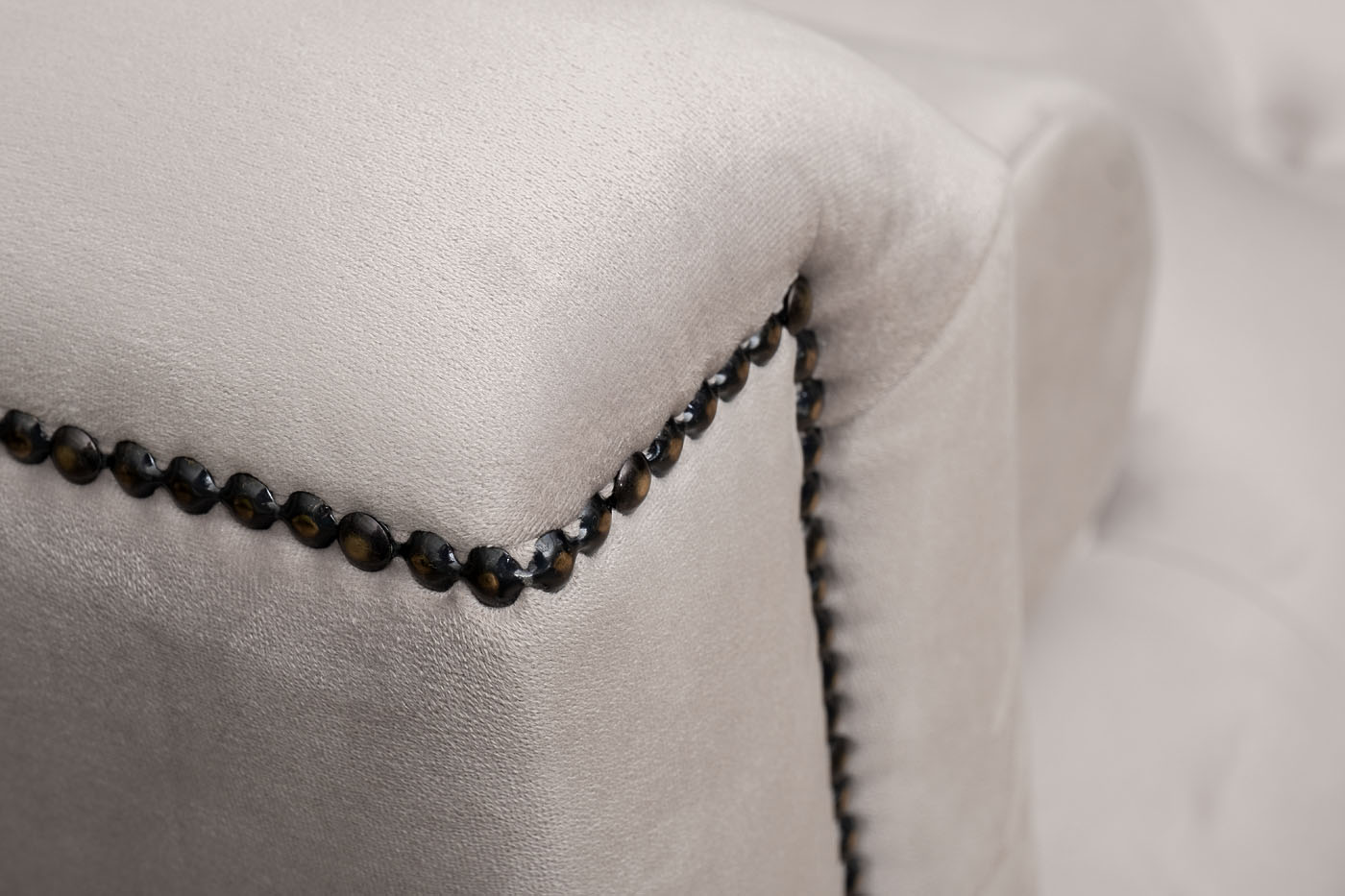 Диван Sanremo трехмест. велюр св.серый Colt030 201*86*74см