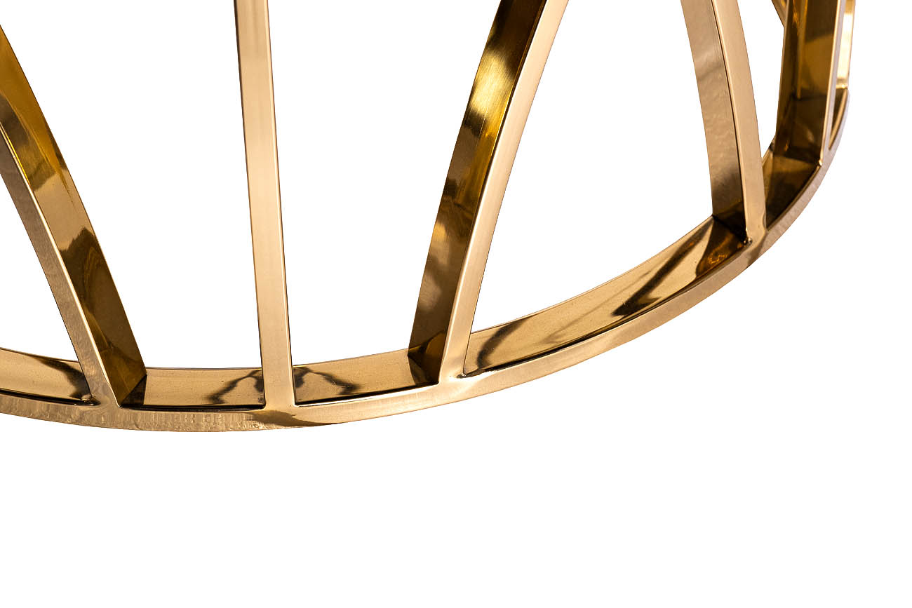 13RXET3103-GOLD Стол журнальный стекло черн./золото 