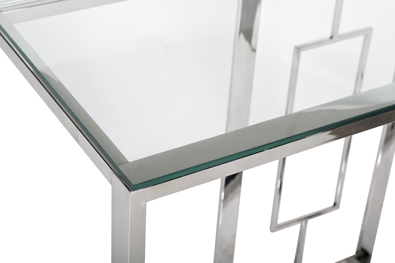 47ED-CST067 Консоль прозрачное стекло/ хром 