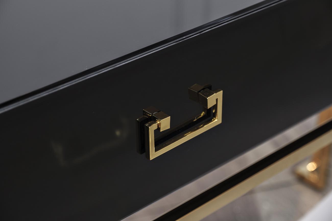 KFG058 Консоль черная 2 ящика 120*42*77см