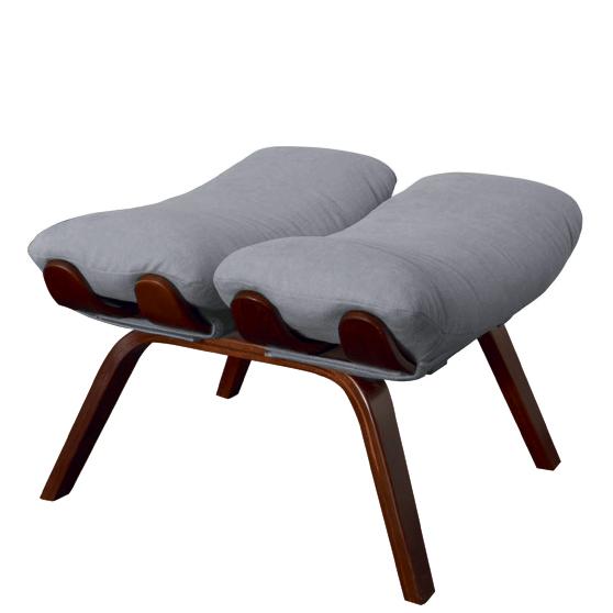  Пуф Эссента  Фреш 12 светло-серый каркас  Орех