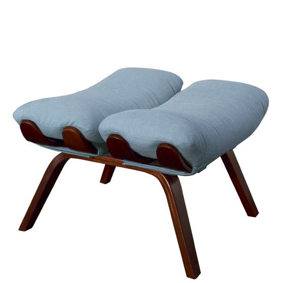  Пуф Эссента  фреш 11 голубой каркас  Орех