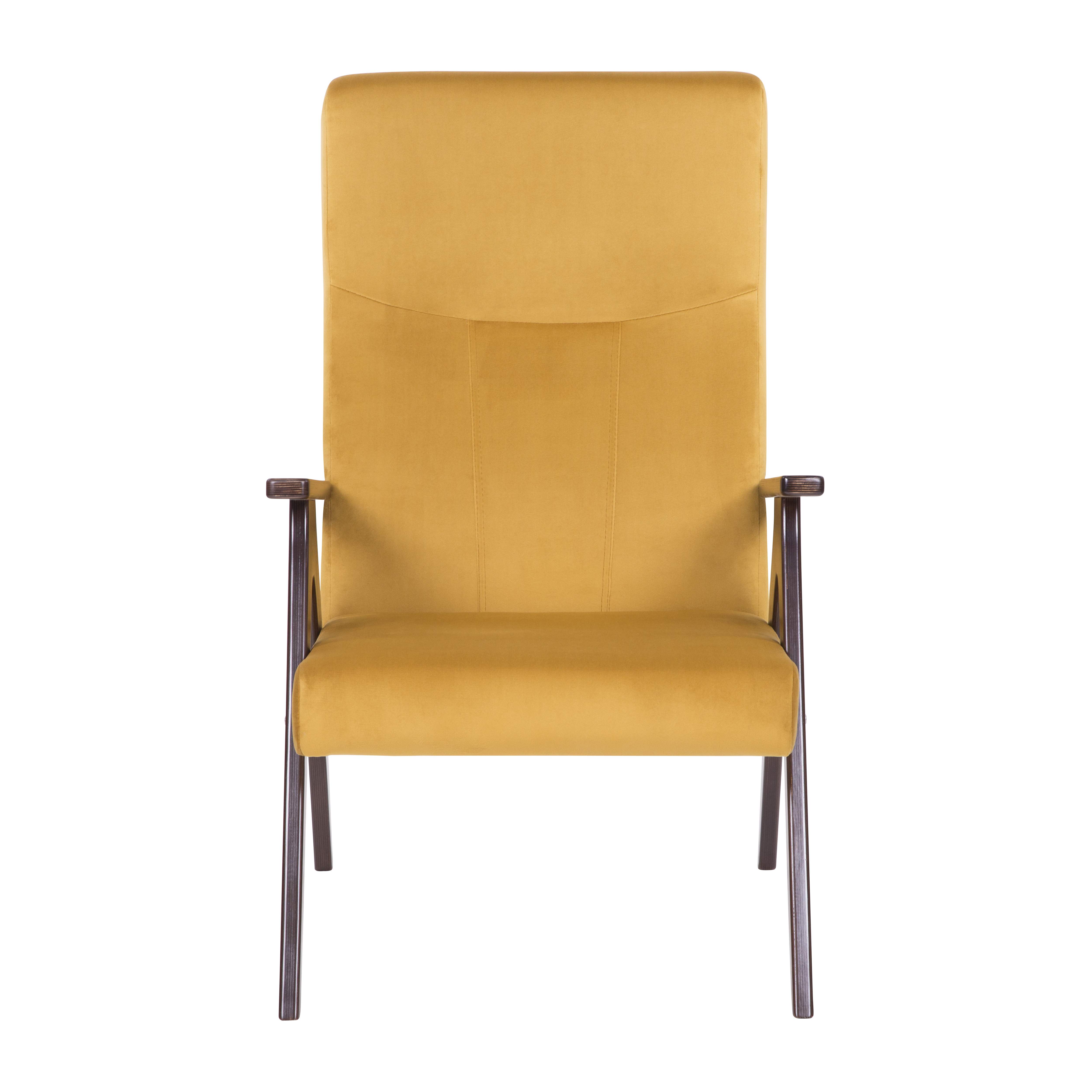 кресло Оскар  фреш 23 охра каркас  Орех