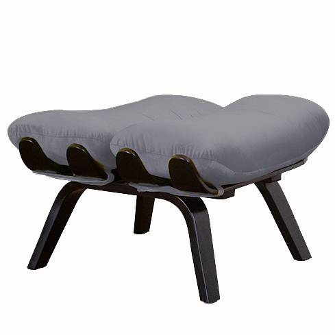  Пуф Эссента  Фреш 12 светло-серый каркас  Чёрный