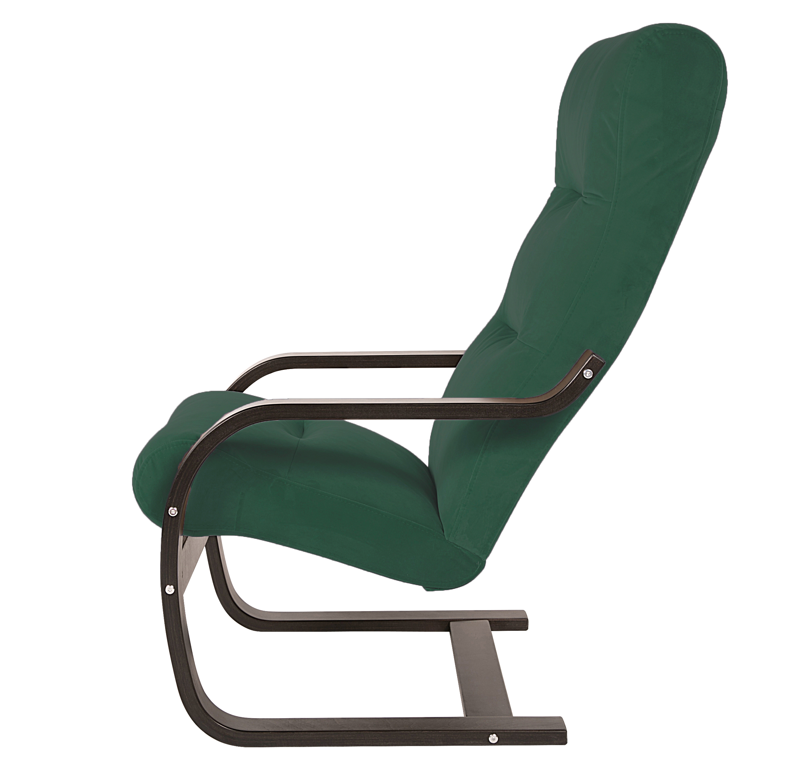 кресло Гарда  Фреш 25 зелёный каркас  Орех