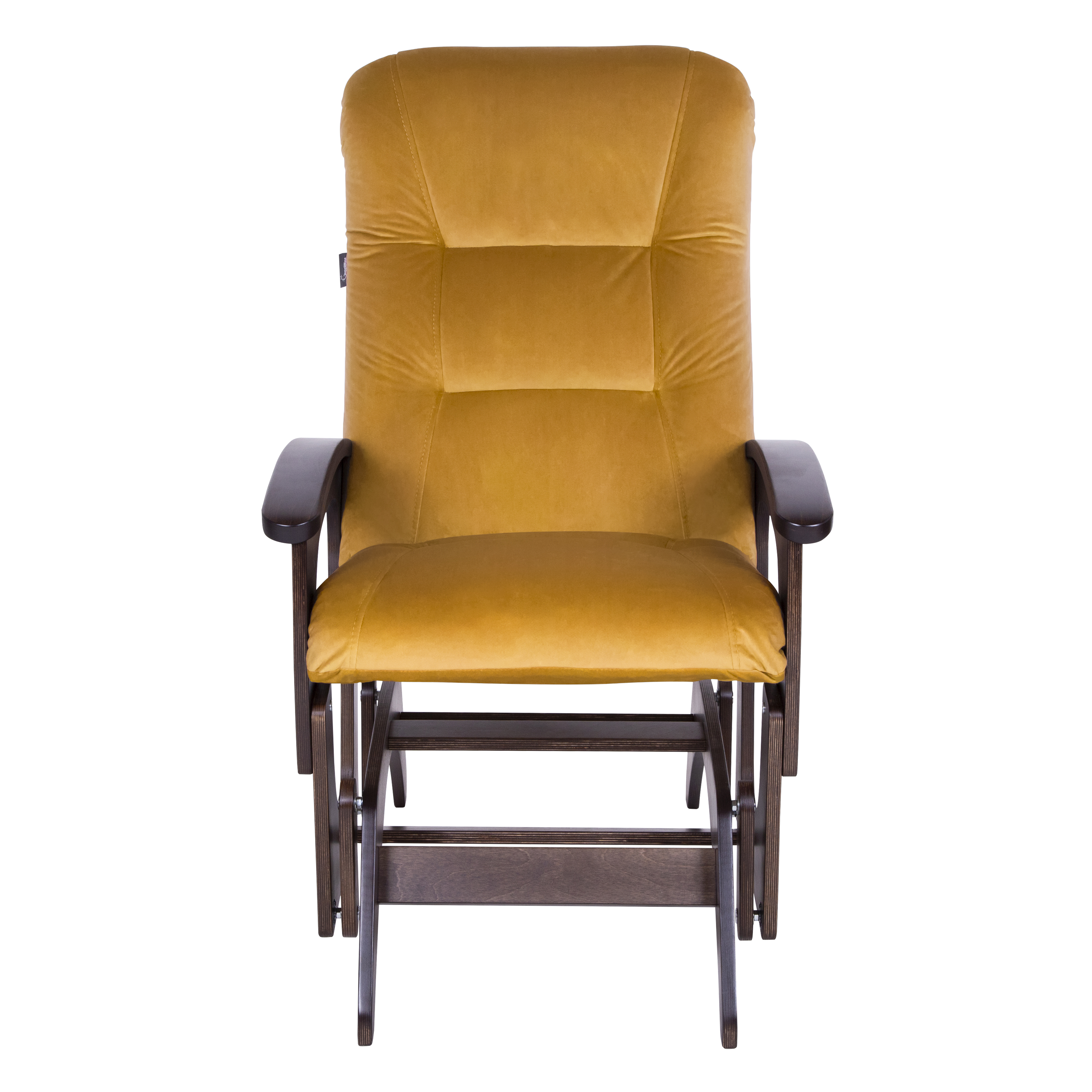 кресло-качалка глайдер Орион фреш 23 охра каркас Орех