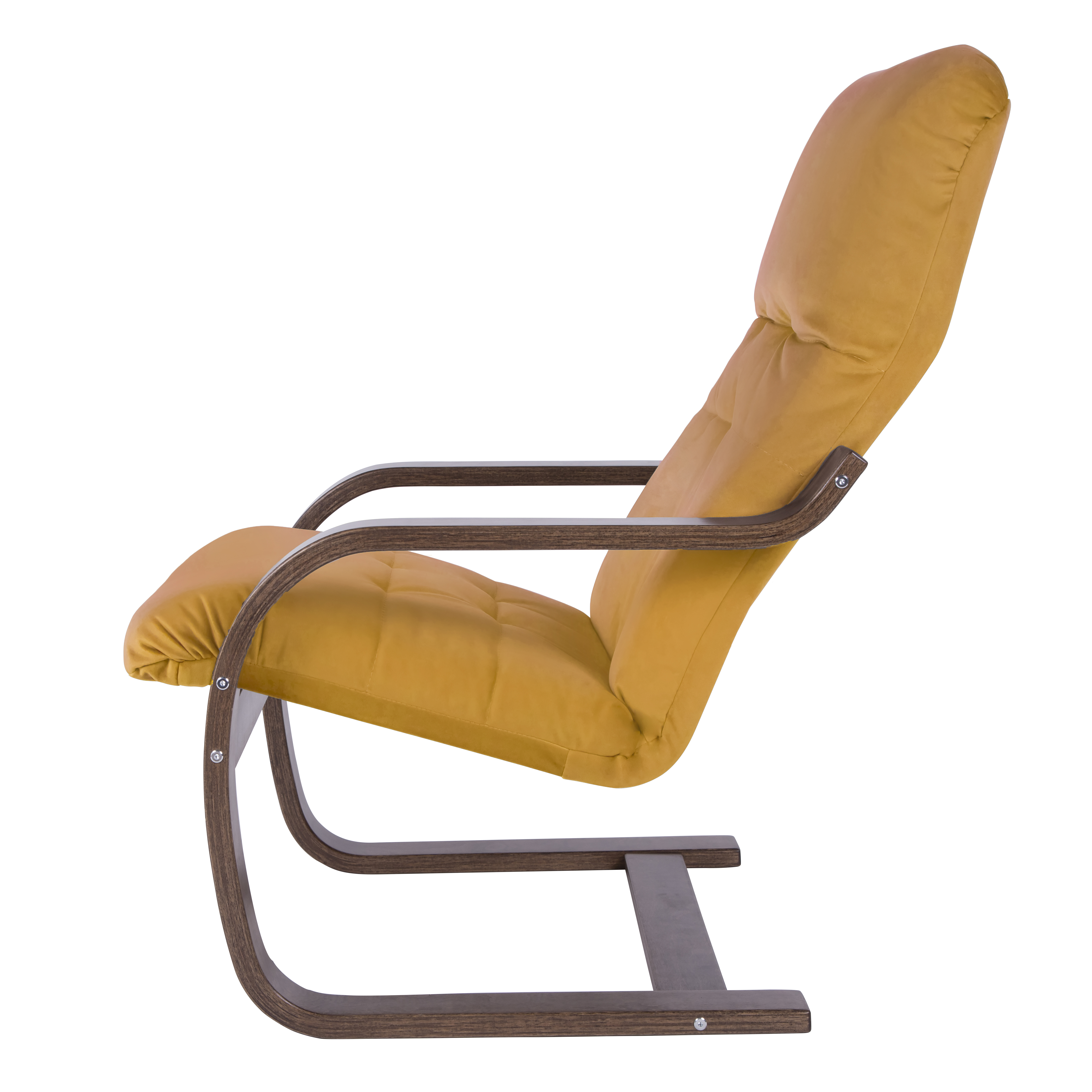 кресло Сайма  фреш 23 охра каркас  Орех