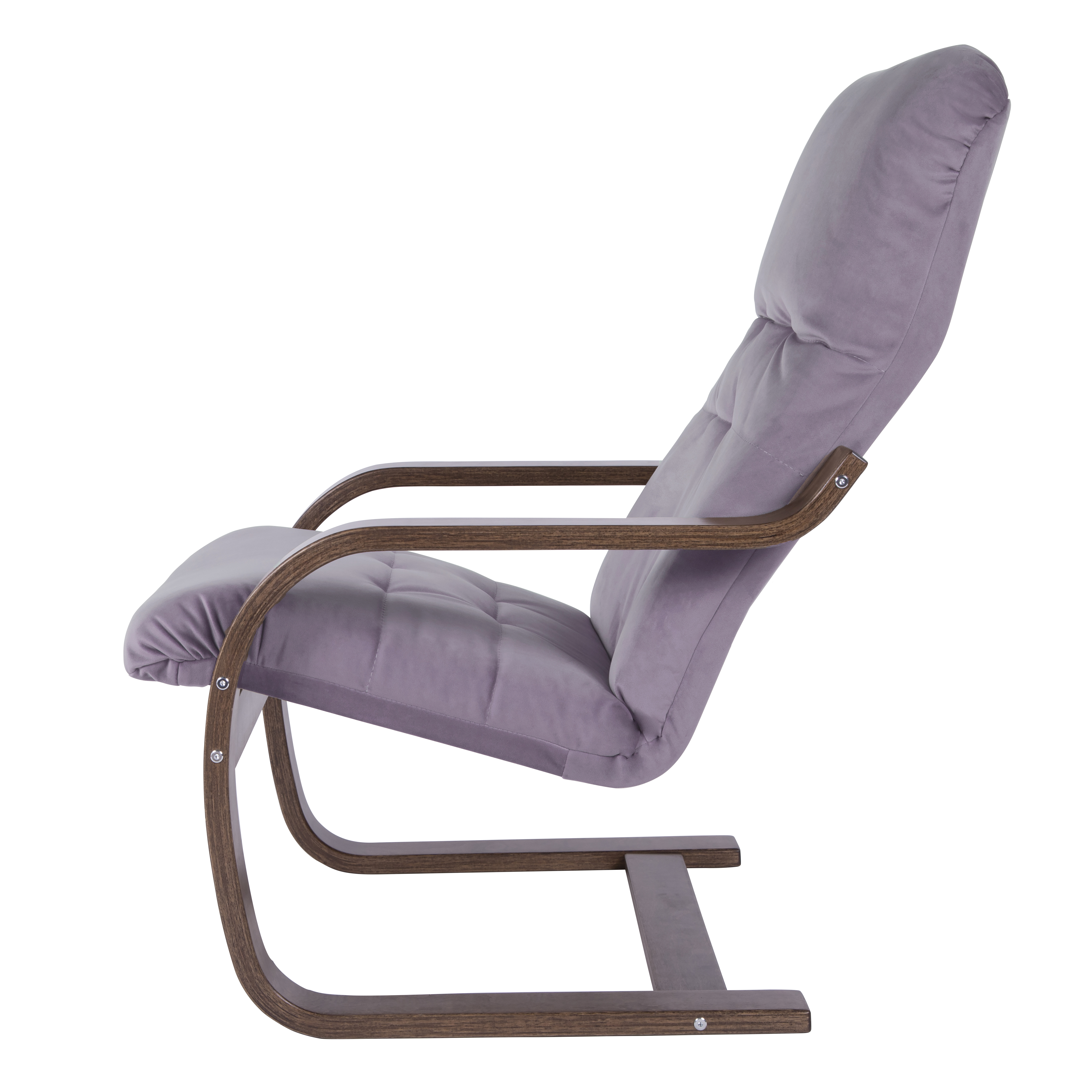 кресло Сайма  фреш 16 лавандовый каркас  Орех