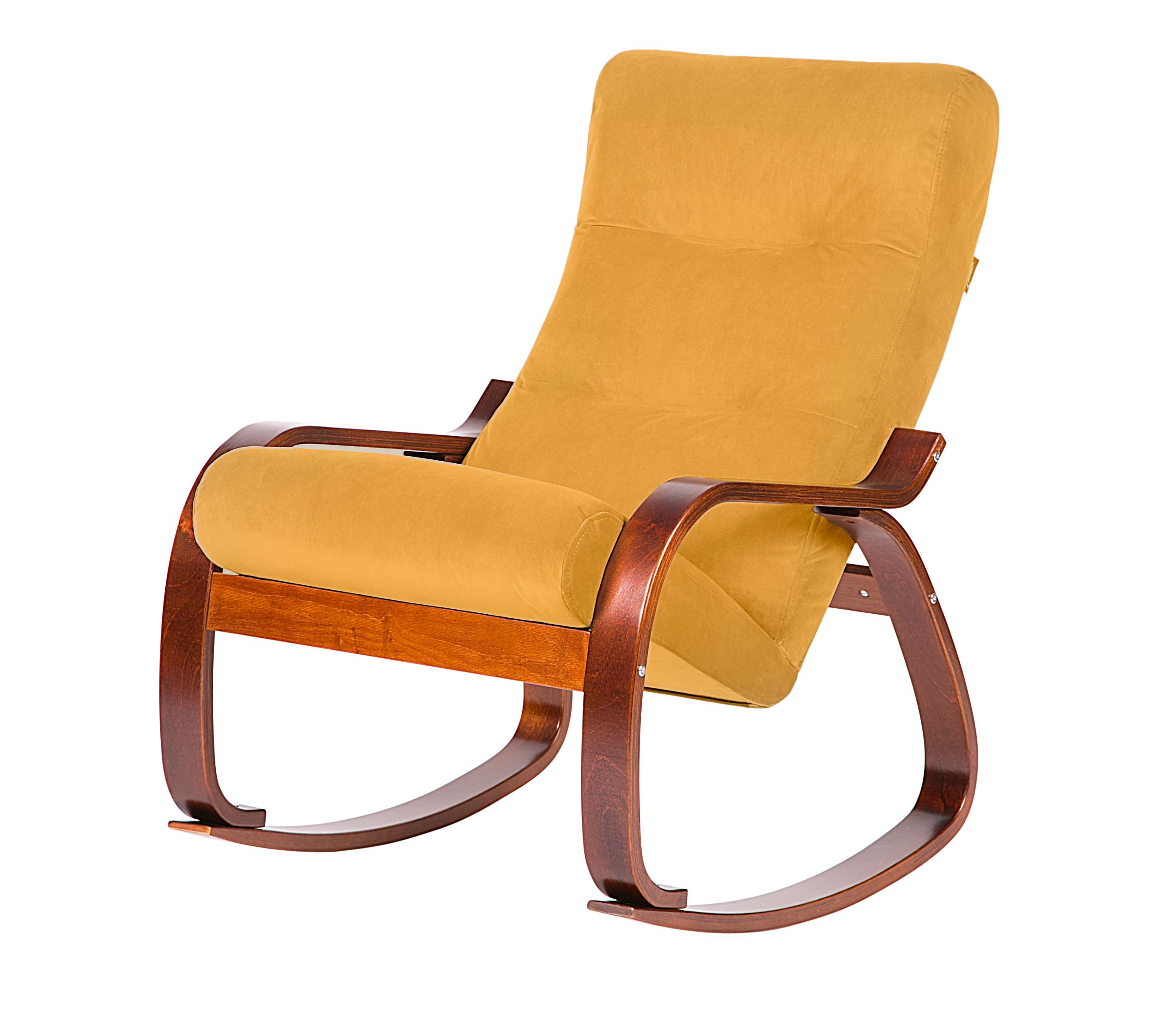  Кресло -качалка Гарвента  фреш 23 охра каркас  Вишня