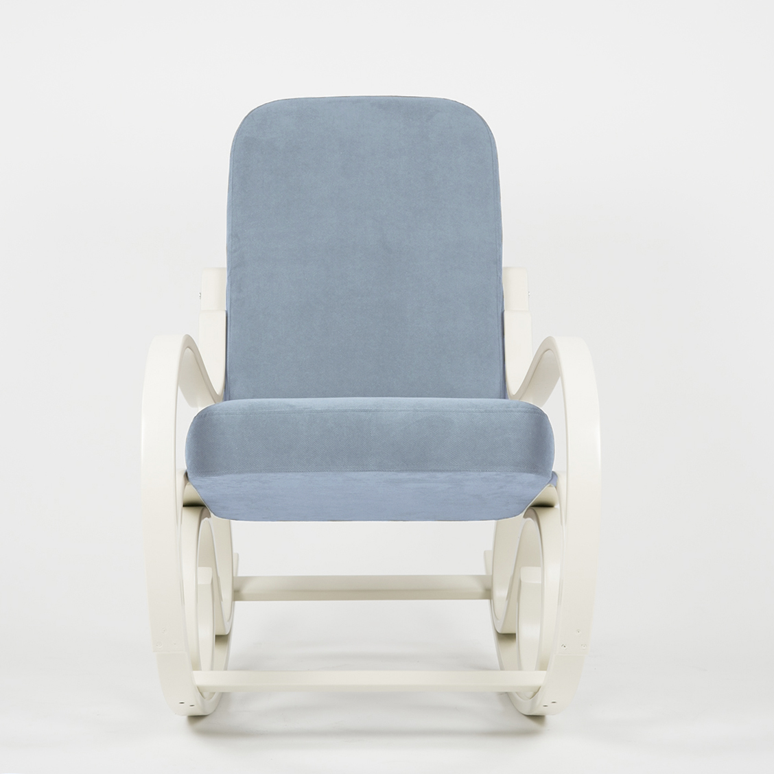 Кресло-качалка Муза  фреш 11 голубой каркас  Белый