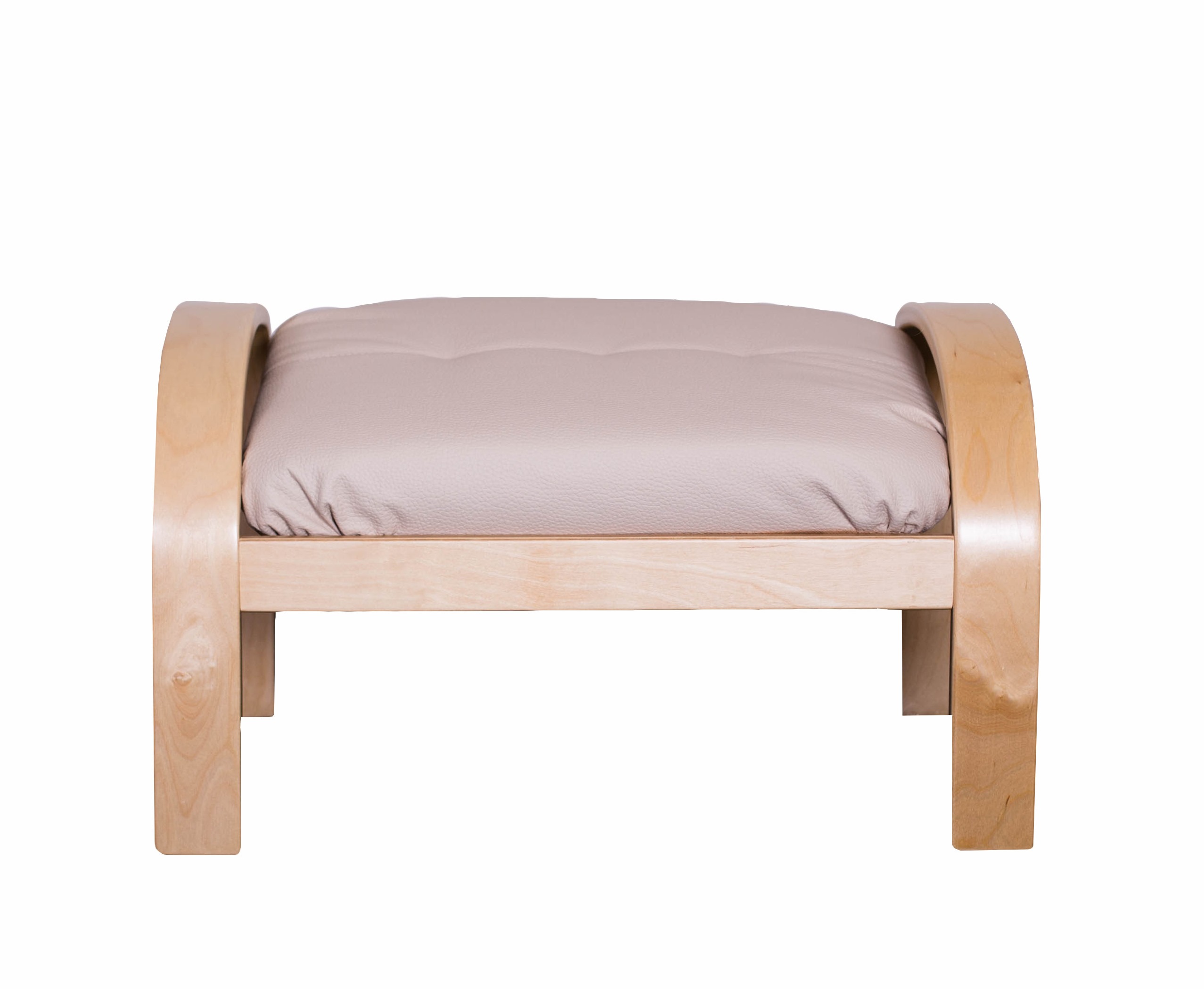 пуф Сайма  Экокожа бежевый каркас  Берёза