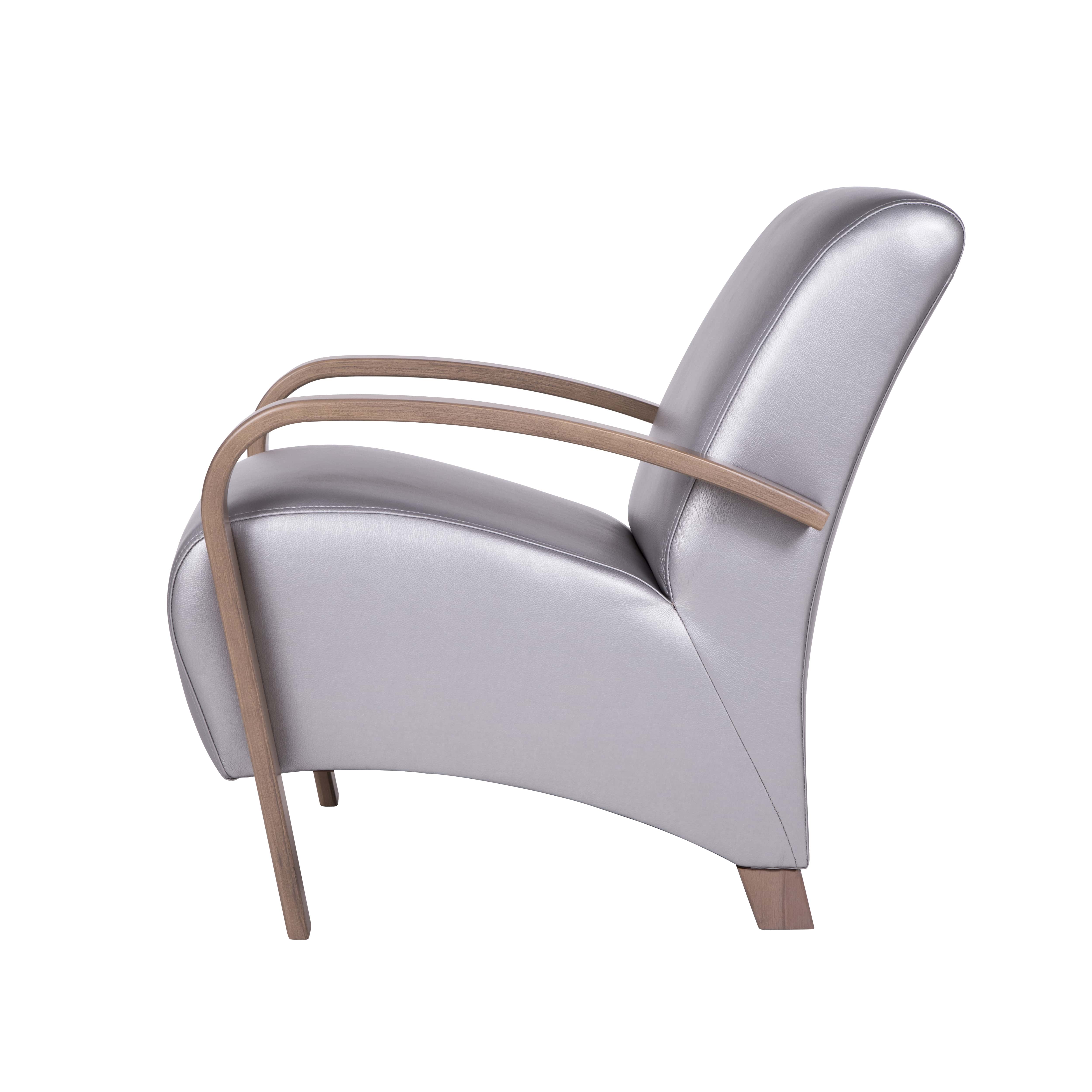 кресло Балатон Экокожа серебро каркас Шимо