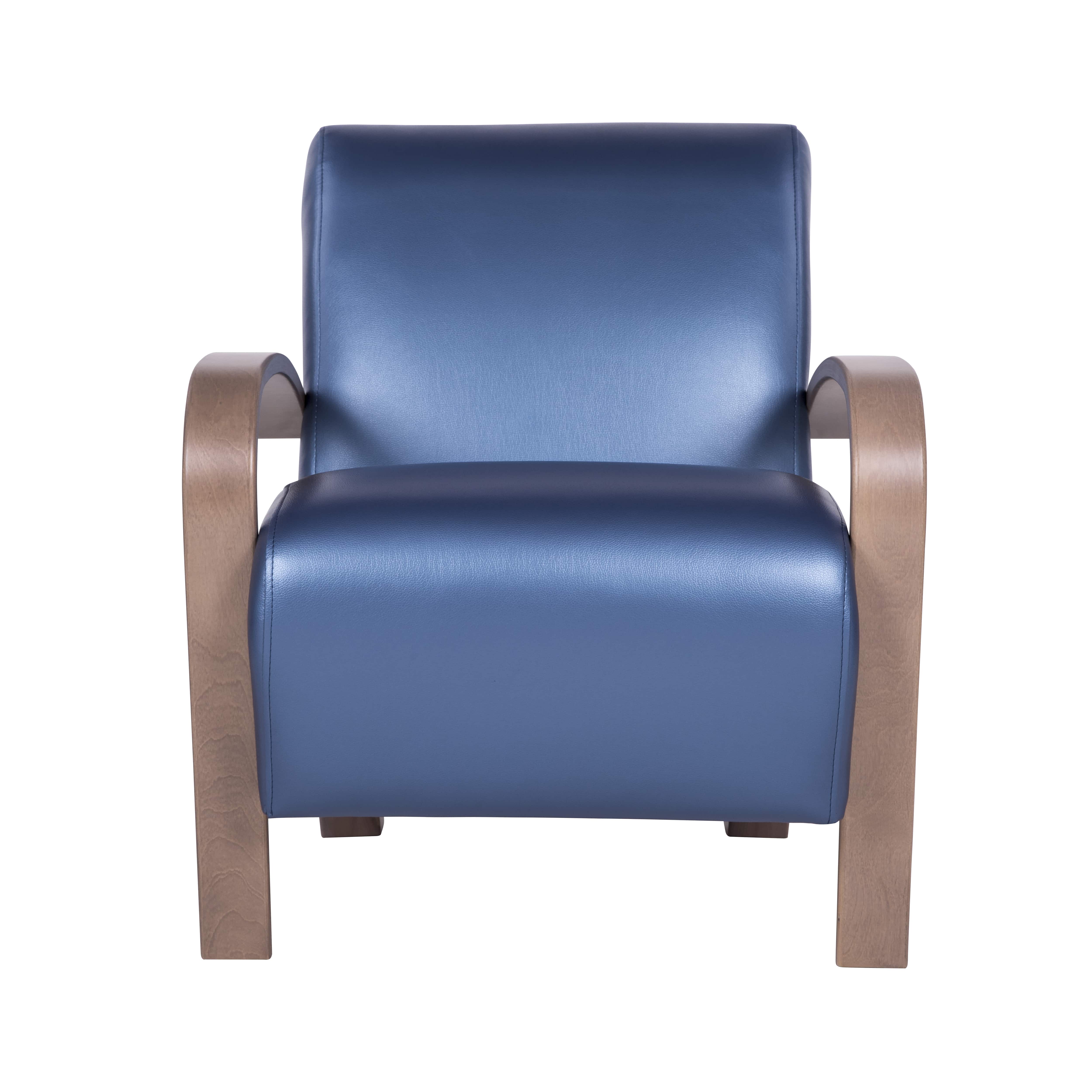 кресло Балатон  Экокожа синий каркас  Шимо