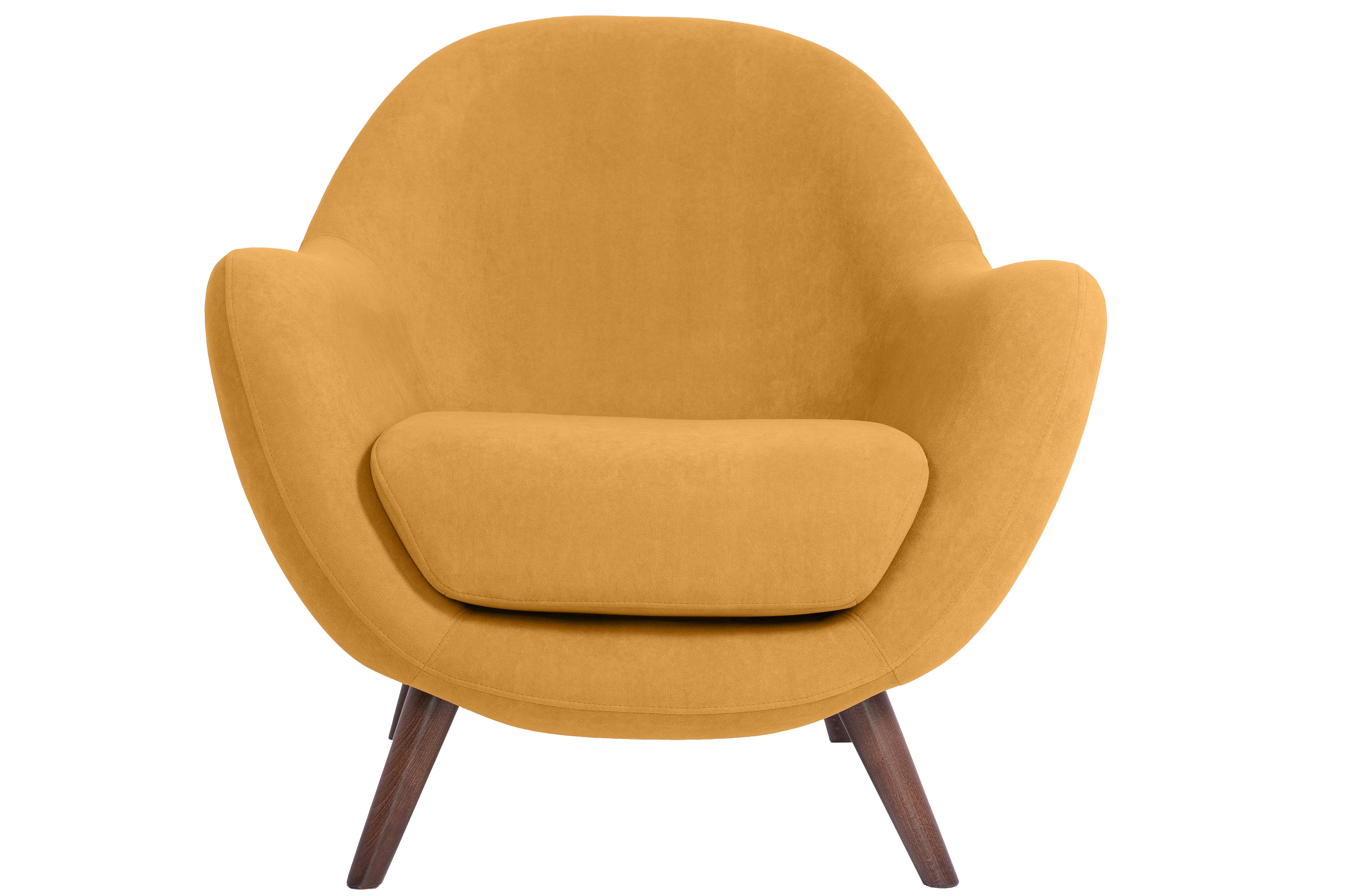  Кресло Элиано  Охра каркас  Орех