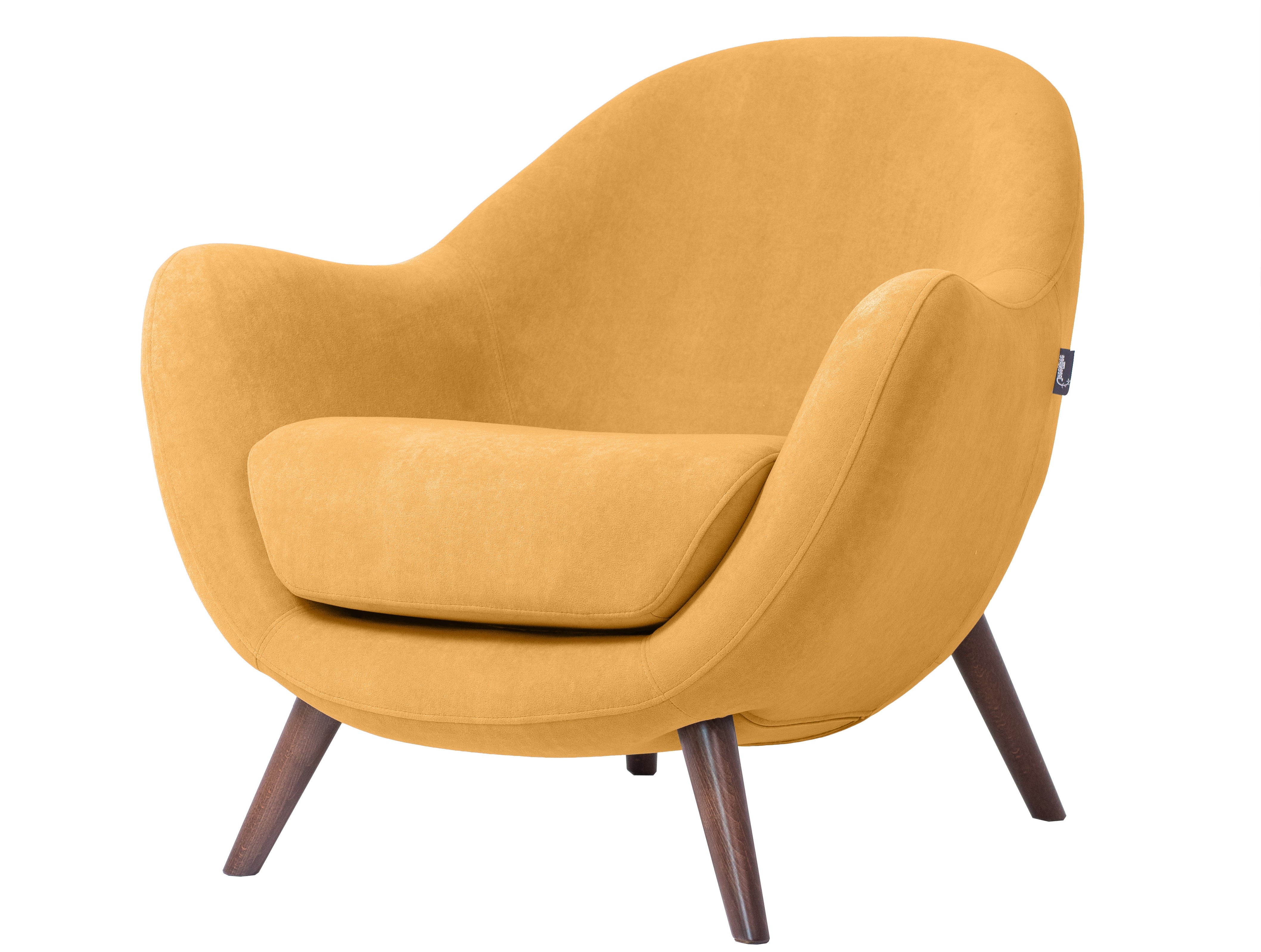  Кресло Элиано  Охра каркас  Орех