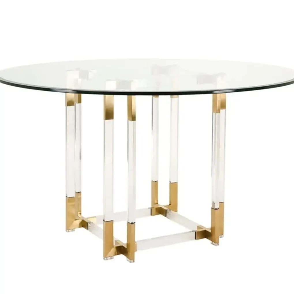 Стол обеденный Никстронг MH-07DT, 140х75 см, прозрачный