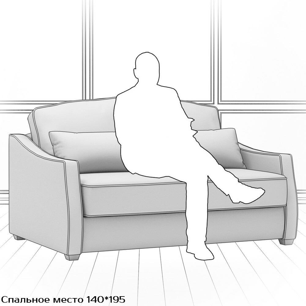 Диван Infante DIf-I-160-K03-KaB03-0382