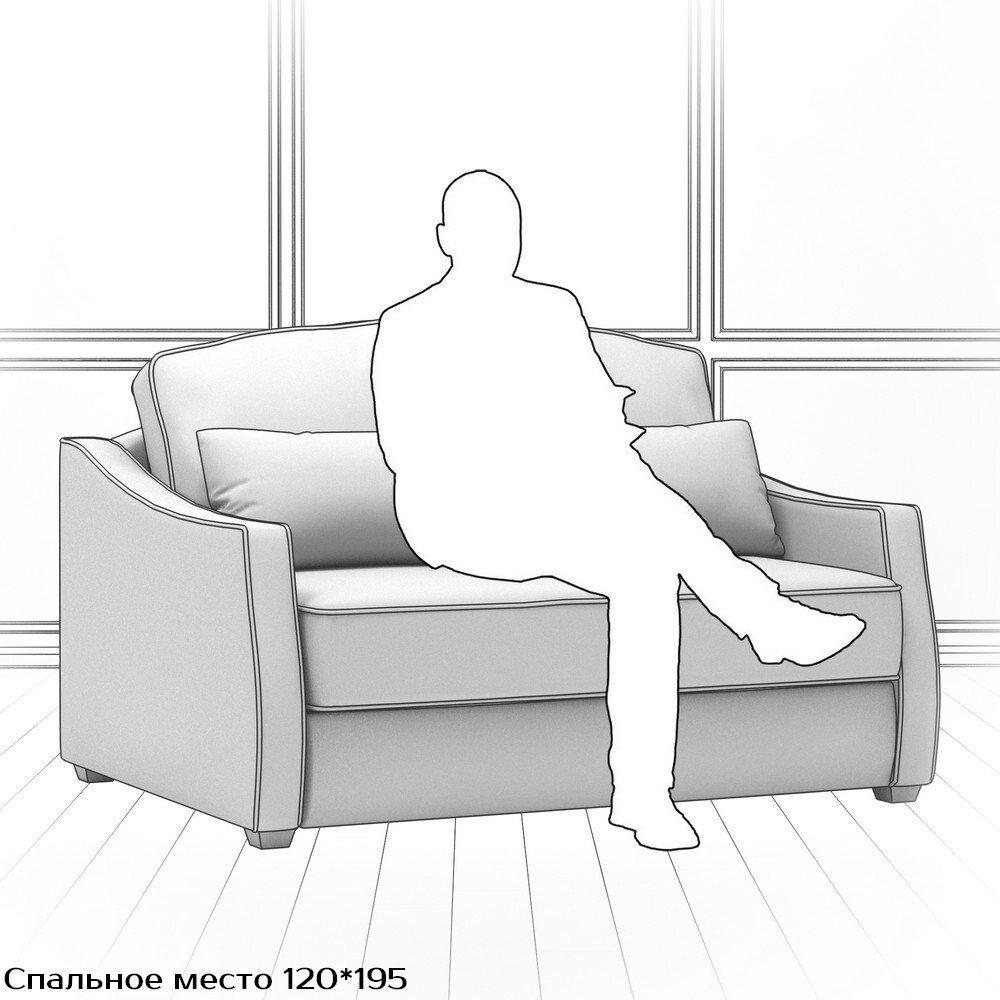 Диван Infante DIf-I-160-K03-KaB11-B14