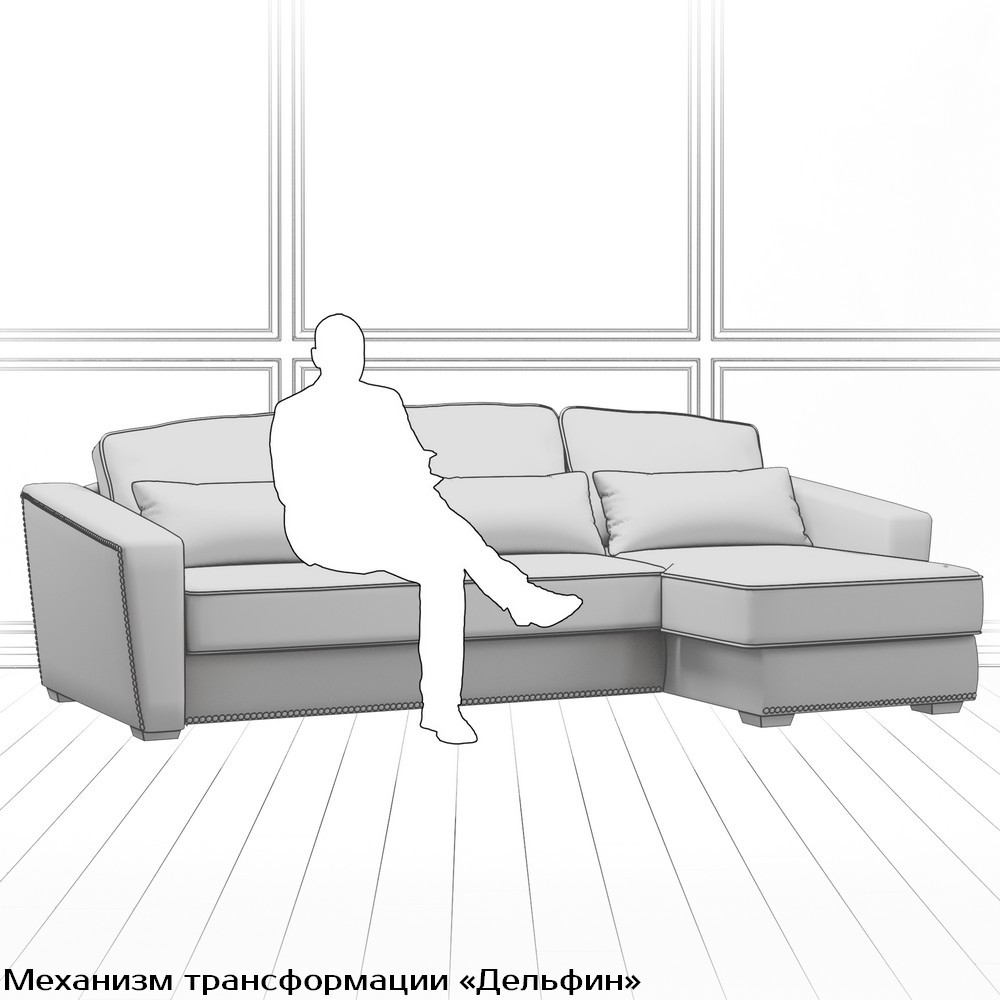 Диван Esten (с механизмом) DEs-TR-180-K03-N-B18