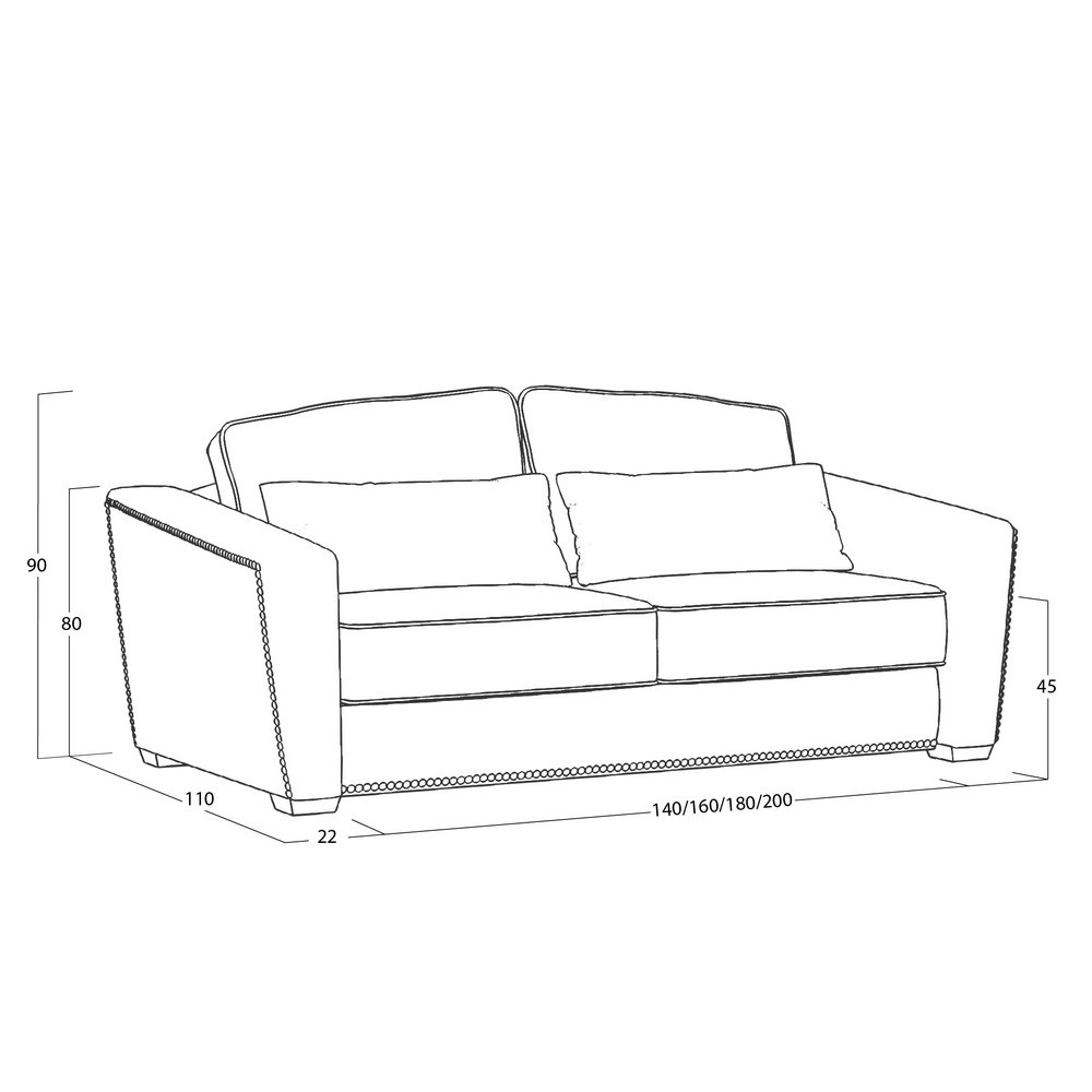 Диван Esten (с механизмом) DEs-I-180-K03-N-B14