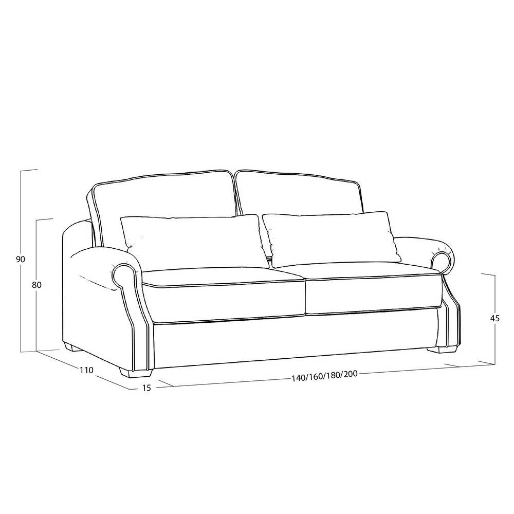 Диван Kane (с механизмом) DKa-I-180-K03-KaB40-0403