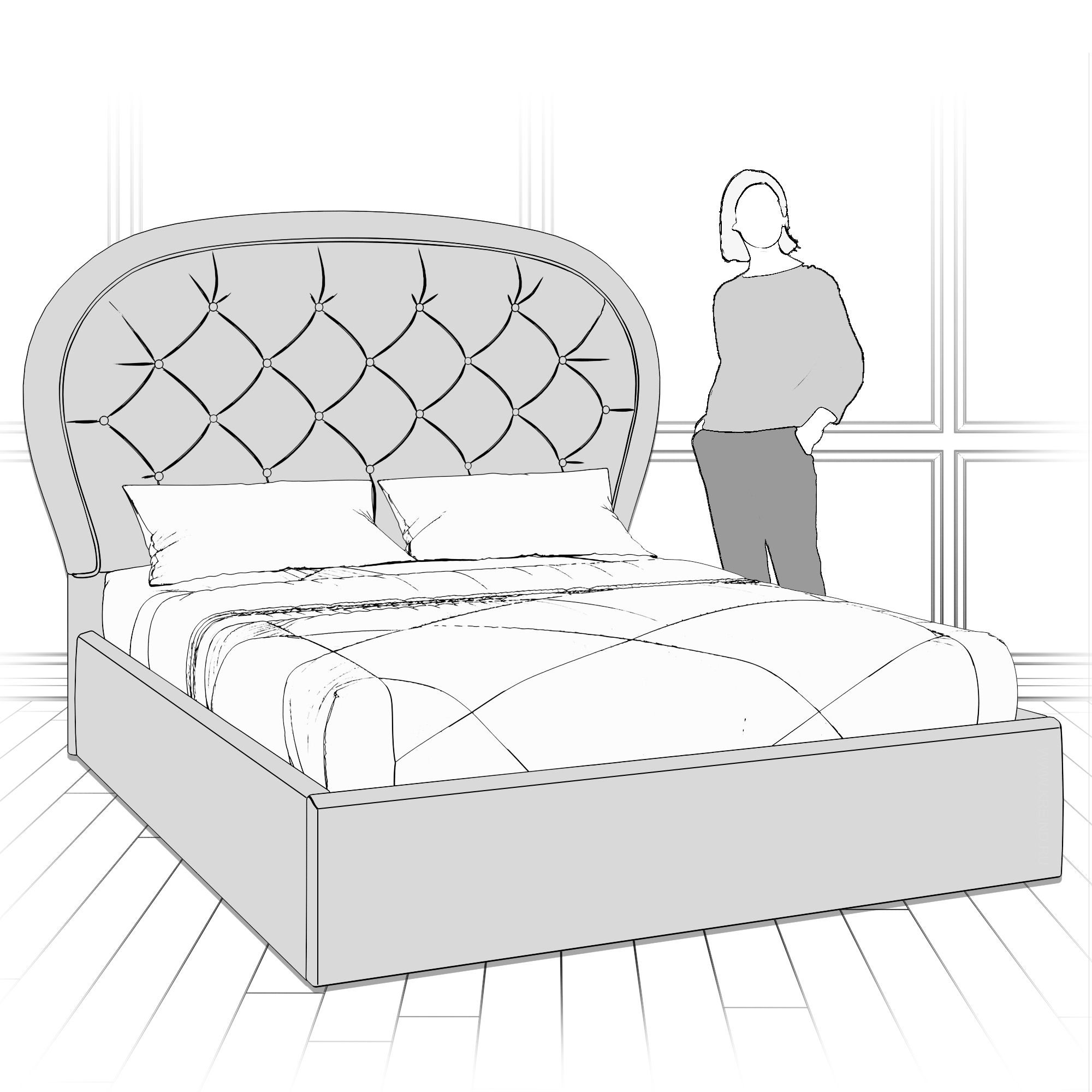 Кровать с подъемным механизмом K50-1200-B13