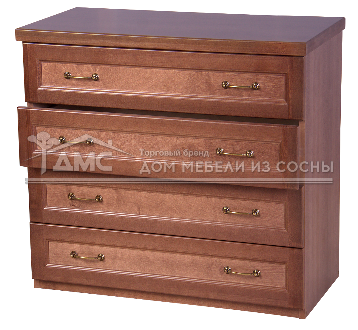 Комод с 4 ящиками массив сосны Классика-2